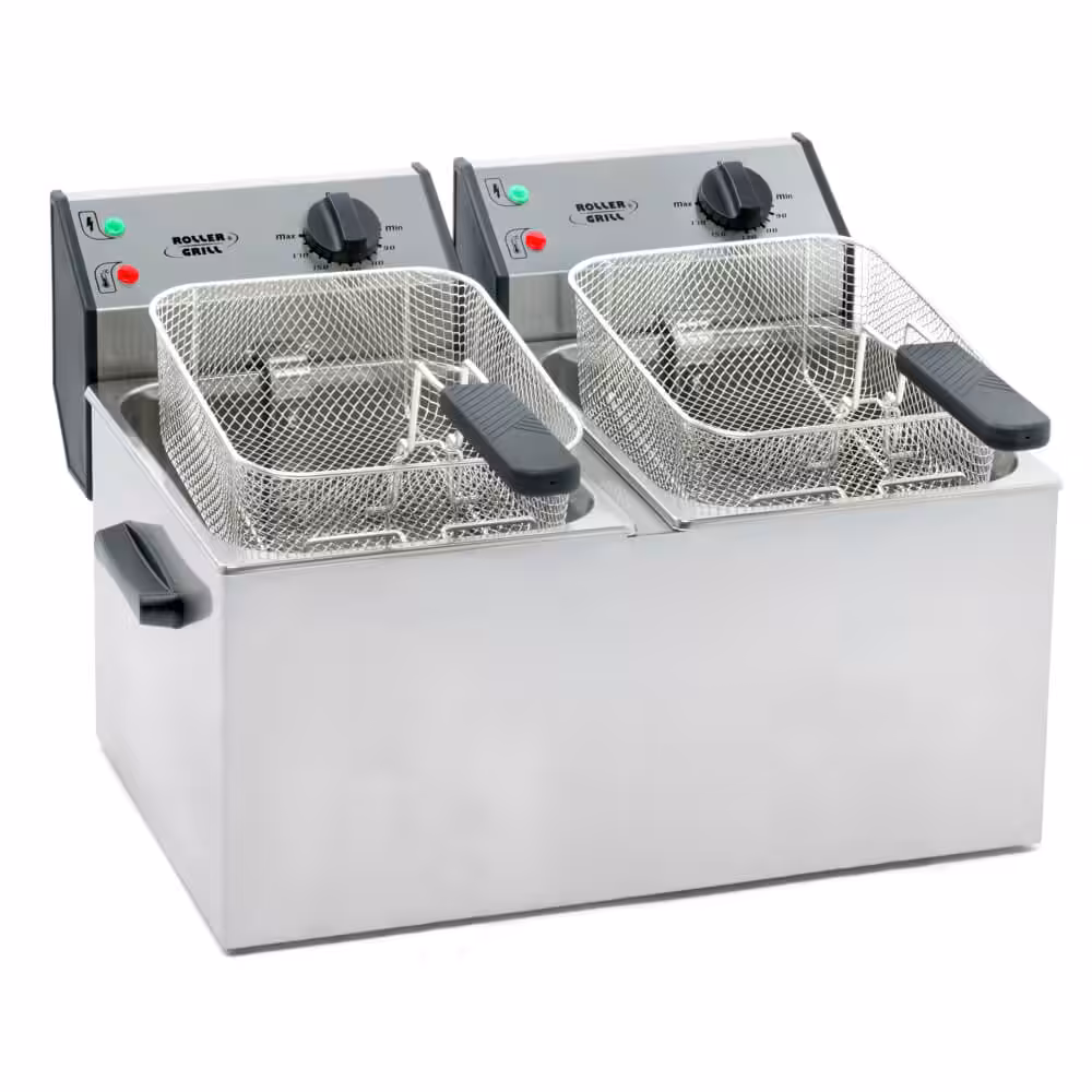 010.0284_001 Elektrische Tischfritteuse 2x8L ROLLER GRILL FD80D – Bild 1