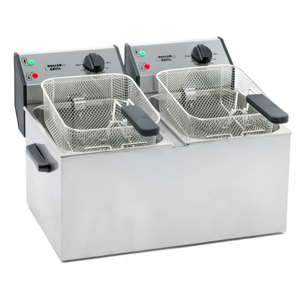 010.0284_001 Electric tabletop fryer 2x8L ROLLER GRILL FD80D - Image 1