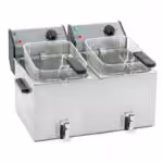 Elektrische Fritteuse 2x8L ROLLER GRILL FD80DR mit Ablasshahn