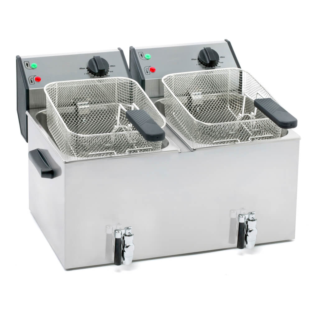 010.1027_001 Electric fryer 2x8L ROLLER GRILL FD80DR with drainage tap - Image 1