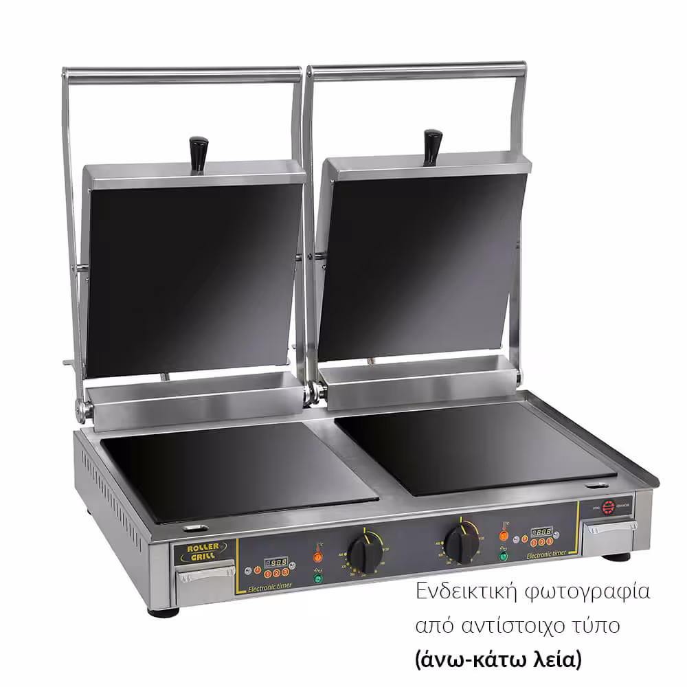 010.1410_001 Doppelte keramische Sandwichmaker ROLLER GRILL GVD335R Premium oben-unten gerippt – Bild 1