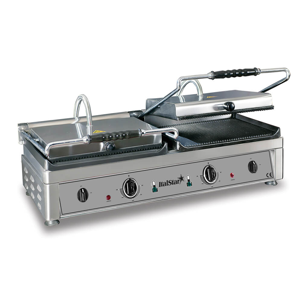 058.0006_001 Double sandwich maker top and bottom ribbed ItalStar ITAL0006 - Image 1