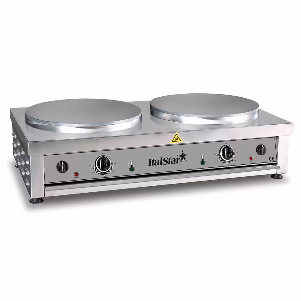 058.0013_001 Doppelte elektrische Crepe-Maschine Ø40cm mit Schublade ItalStar ITAL0013 – Bild 1