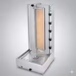 Gyros - Dönergrill mit Erdgas 70-90kg – 17,5 kW - 530x640x1150mm - mit Motor unten - Visvardis DG10A
