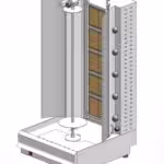 Gyros - Dönergrill mit Erdgas 120kg – 17,5 kW - 500x700x1200mm - mit Motor unten - Visvardis DG10GT NEU - große Kapazität