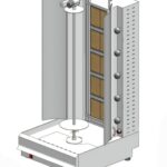 Gyros - Gas Doner Grill 120kg – 17.5 kW - 500x700x1200mm - with motor below - Visvardis DG10GT NEW - high capacity