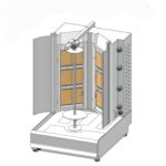 Gyros - Gas Doner Grill 90kg - 21 kW - 550x700x880mm - with motor below - Visvardis DG12V/GT NEW - high capacity