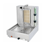 Gyros - Dönergrill φυσικού αερίου 20-25kg - 7 kW - 530x640x670mm - με μοτέρ κάτω - Visvardis DG4A