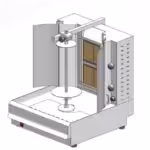Gyros - Dönergrill mit Erdgas 40kg - 7 kW - 500x700x720mm - mit Motor unten - Visvardis DG4GT NEU mit großem Fassungsvermögen