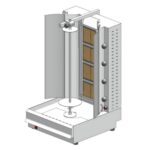 Gyros - Dönergrill φυσικού αερίου 90kg – 14 kW - 500x700x1040mm - με μοτέρ κάτω - Visvardis DG8GT NEW - μεγάλης χωρητικότητας