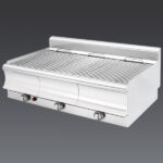 Grill νερού αερίου – επιτραπέζιο - τριπλό - 1110x900x320mm - 37,5 kW - Visvardis G390CAT - με Κάθετη σχάρα Ø7