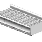 Grill νερού αερίου – επιτραπέζιο - τετραπλό - 1460x700x320mm - 44,8 kW - Visvardis G470CAT - με Κάθετη σχάρα Ø7