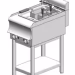 Elektrischer Nudelkocher - mit Basis - 400x600x860mm - 8Lt – 3,5 kW - Visvardis ME8BS CAT