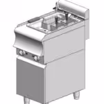 Elektrischer Nudelkocher - mit Schrank - 400x600x860mm - 8Lt – 3,5 kW - Visvardis ME8ER CAT
