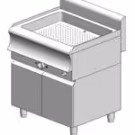 Elektrisches Bain-Marie - mit Schrank - doppelt - 800x900x860mm - 3,5 kW - Visvardis BM290ER CAT