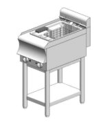 Φριτέζα ηλεκτρική - με βάση - μονή - Turbo - 15L - 11,0 kW - 400x700x860mm - Visvardis FE15BS CAT TUR