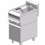 Elektrische Fritteuse - mit Schrank - einfach - 8L - 3,5 kW - 400x600x860mm - Visvardis FE8ER CAT