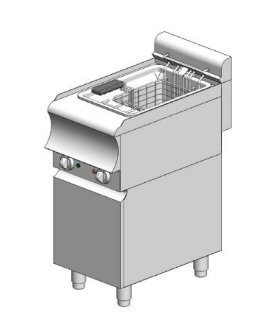 FE8ER CAT Electric fryer - with cabinet - single - 15L - 7.5 kW - 400x700x860mm - Visvardis FE15ER CAT - Image 1