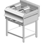 Φριτέζα αερίου - με βάση - διπλή - 2 x 15L - 18,0 kW - 750x700x860mm – Visvardis FG15+15BS CAT