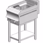 Gas-Fritteuse - mit Basis - einfach - 15L - 9,0 kW - 400x700x860mm - Visvardis FG15BS CAT