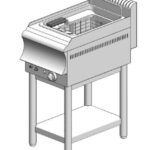 Gas fryer - with base - single - 8L - 6.9 kW - 400x600x860mm - Visvardis FG8BS CAT