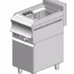 Gas-Fritteuse - mit Schrank - einfach - 15L - 9 kW - 400x700x860mm - Visvardis FG15ER CAT