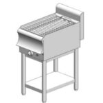 Gas water grill – with base - single - 400x600x860mm - 9.9 kW - Visvardis G160BS CAT - with Vertical grid Ø7