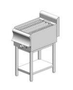 Gas water grill – with base - single - 400x700x860mm - 11.2 kW - Visvardis G170BS CAT - with Vertical grid Ø7