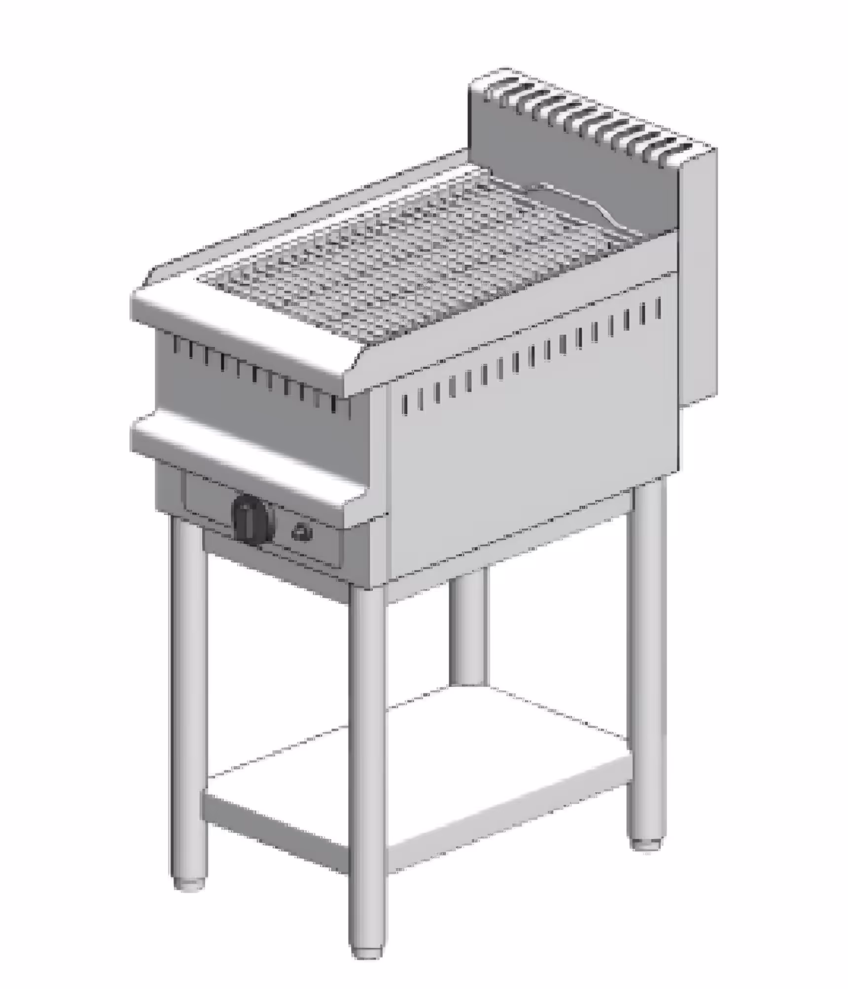 G160BS Gas-Wassergrill – mit Basis – einfach – 400x700x860mm - 8 kW – Visvardis G170BC – mit Vertikal Rost Ø7 – Bild 1