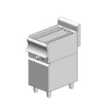 Single gas water grill - 400x700x860mm - 11.2 kW with cabinet - Visvardis G170ER CAT with Vertical grid Ø7