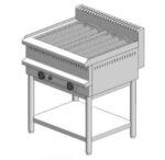 Gas water grill – with base - double - 750x600x860mm – 14.8 kW - Visvardis G260BC - with Vertical grid Ø7