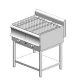 Gas water grill – with base - double - 750x700x860mm – 22.4 kW - Visvardis G270BS CAT - with Vertical grid Ø7