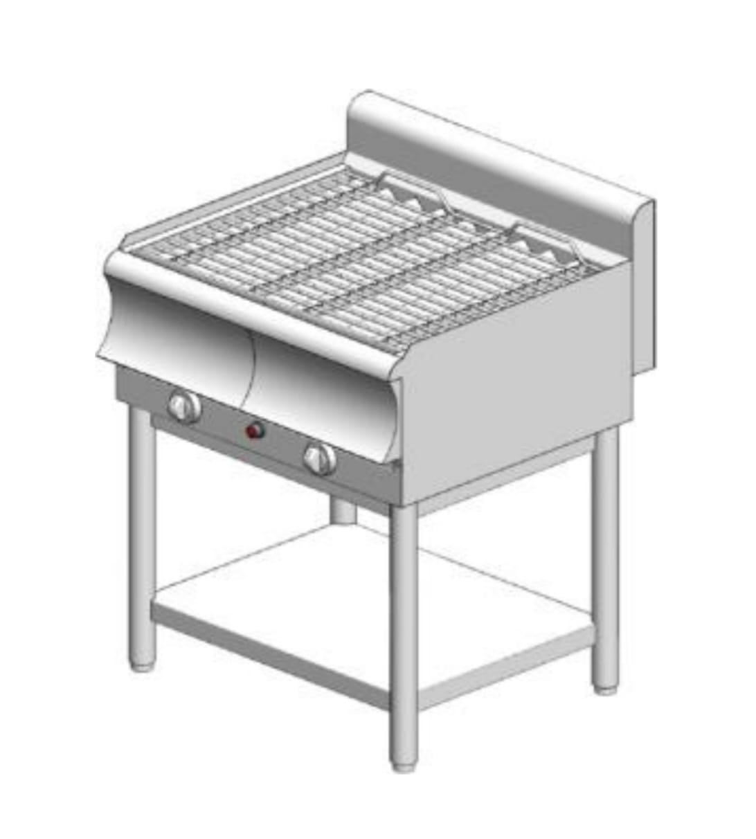 G260BS CAT Gas water grill – with base - double - 750x700x860mm – 22.4 kW - Visvardis G270BS CAT - with Vertical grid Ø7 - Image 1