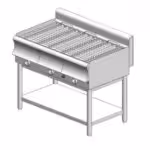 Gas-Wassergrill – mit Basis - dreifach - 1110x600x860mm - 29,7 - Visvardis G360BS CAT - mit Vertikal Rost Ø7