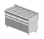 Gas water grill quadruple - 1460x900x860mm - 50 kW with cabinet - Visvardis G490ER CAT with Vertical grid Ø7