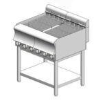 Grill νερού ηλεκτρικό – με βάση - Direct - 1000x700x860mm -13,60 kW - με 10 αντιστάσεις - Visvardis GED1070BS CAT