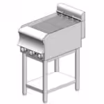 Grill Wasser elektrisch – mit Basis - Direct - 400x700x860mm - 5,44 kW - mit 4 Widerständen - Visvardis GED470BS CAT