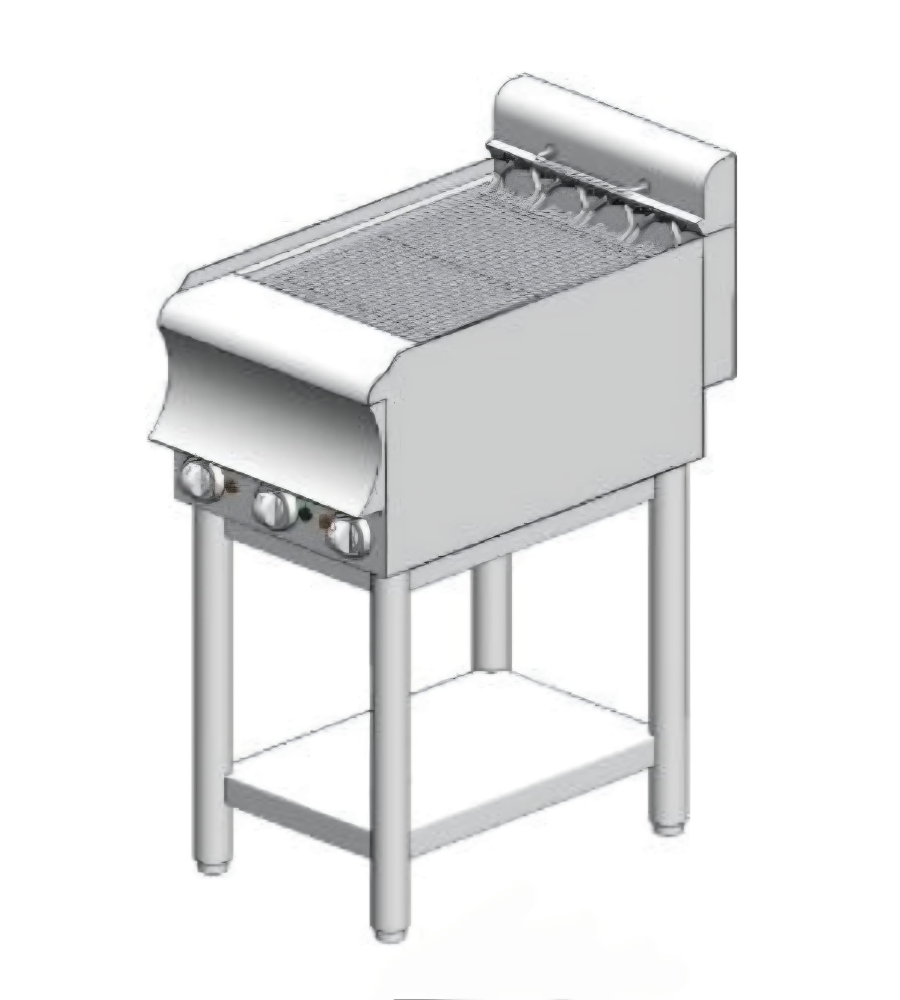 GED460BS CAT Electric water grill – with base - Direct - 400x700x860mm - 5.44 kW - with 4 resistors - Visvardis GED470BS CAT - Image 1