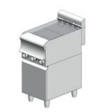 Electric water grill - with cabinet - Direct - 400x600x860mm - 5.44 kW - with 4 heating elements - Visvardis GED460ER CAT