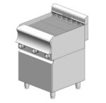 Grill νερού ηλεκτρικό - με ερμάριο – Direct - 600x700x860mm – 8,16 kW - με 6 αντιστάσεις - Visvardis GED670ER CAT