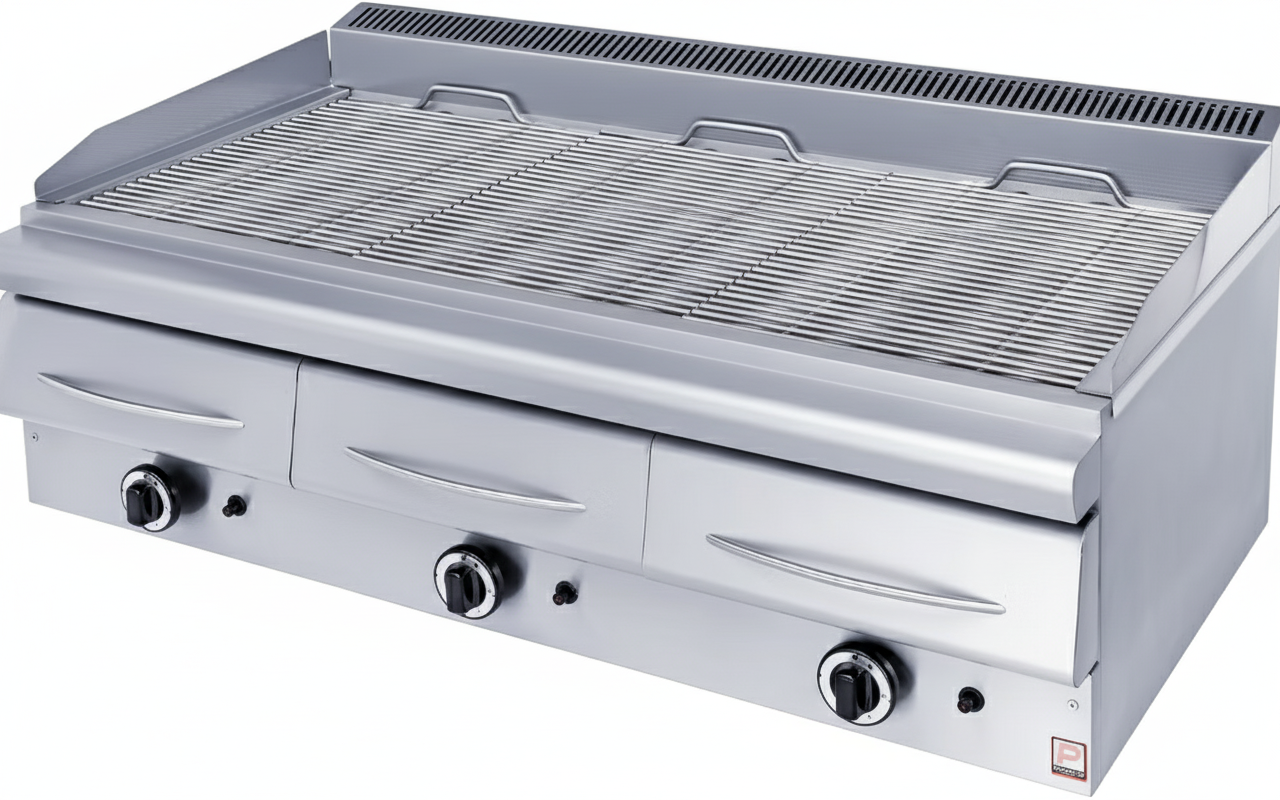 GS 360 Gas grill – tabletop – triple - 34.5 kW - Panaritis GS 370 - Image 1