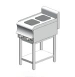 Electric kitchen with base – 6 kW - 2 burners - 400x900x860mm - Visvardis KE290BS CAT
