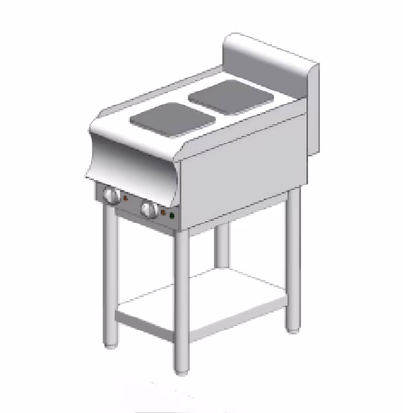 KE270BS CAT Elektrische Küche mit Basis – 5,2 kW - 2 Kochstellen - 400x700x860mm - Visvardis KE270BS CAT – Bild 1