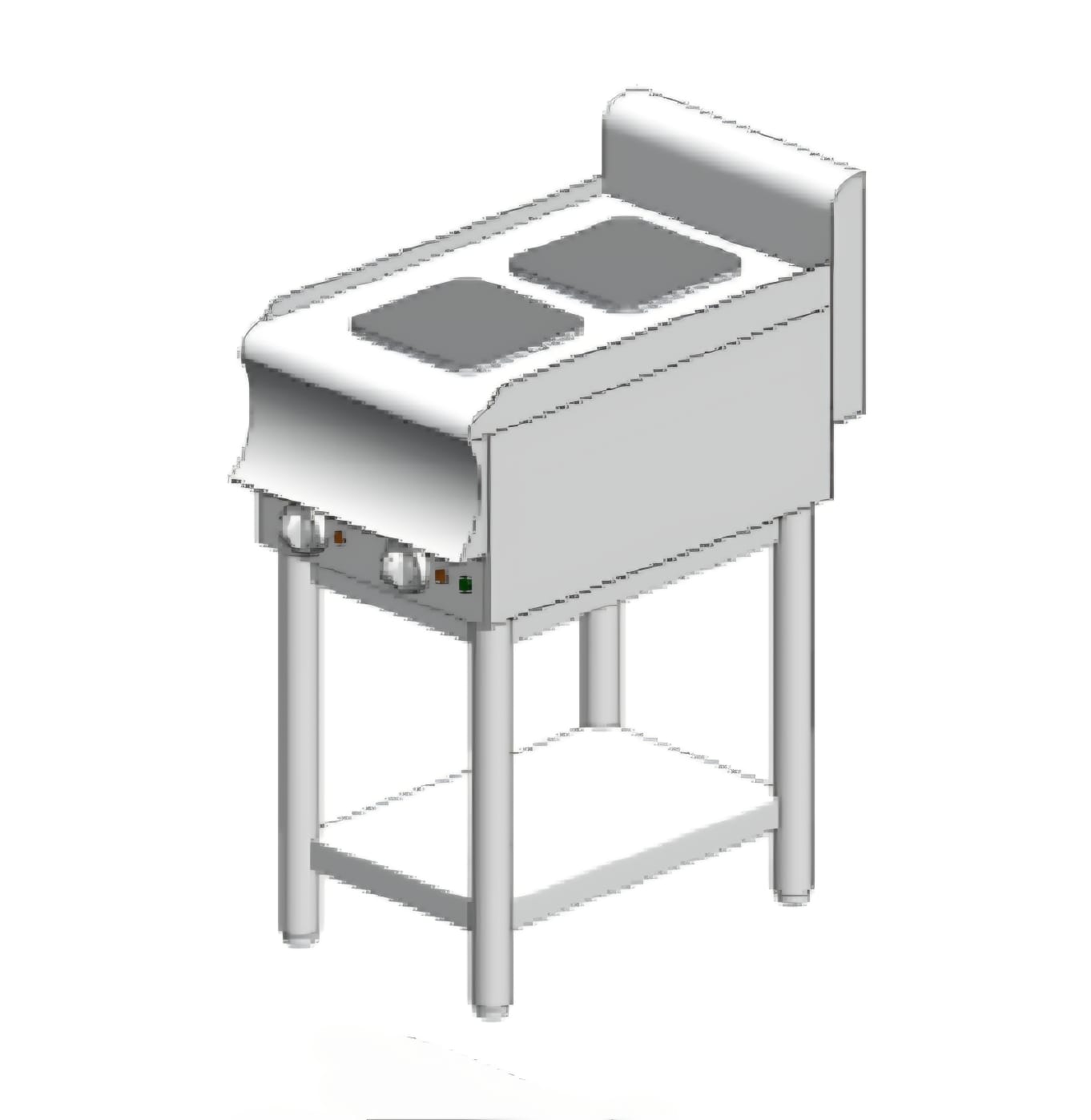 KE270BS CAT Electric kitchen with base – 6 kW - 2 burners - 400x900x860mm - Visvardis KE290BS CAT - Image 1