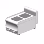 Elektrische Küche - Tischgerät – 5,2 kW - 2 Kochstellen - 400x700x320mm - Visvardis KE270CAT