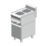 Electric kitchen with cabinet – 5.2 kW - 2 burners - 400x700x860mm - Visvardis KE270ER CAT