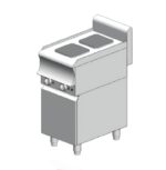 Electric kitchen with cabinet – 5.2 kW - 2 burners - 400x700x860mm - Visvardis KE270ER CAT