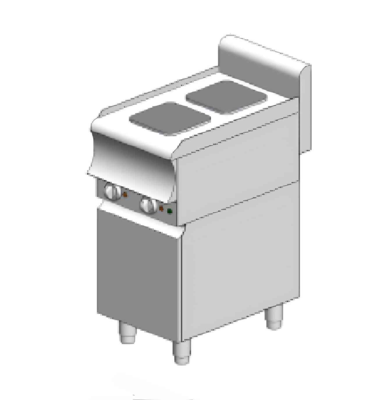 KE270ER CAT Electric kitchen with cabinet – 5.2 kW - 2 burners - 400x700x860mm - Visvardis KE270ER CAT - Image 1