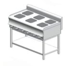 Electric kitchen with base – 18 kW - 6 burners - 1200x900x860mm - Visvardis KE690BS CAT