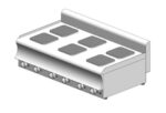 Κουζίνα ηλεκτρική - επιτραπέζια – 15,6 kW - 6 εστίες - 1200x700x320mm - Visvardis KE670CAT